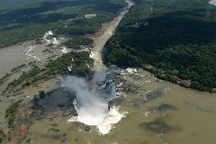 
Full View Of Garganta del Diablo Devils Throat, Argentina Falls And Rio Iguazu Superior And Inferior From Brazil Helicopter Tour To Iguazu Falls

